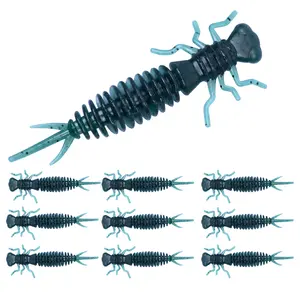 Good Joy Box Dragonfly Larva 4 Inch 10 Pack Soft Plastic Lure Set, Fishing Bait Kit, High-Quality Fish Attractant