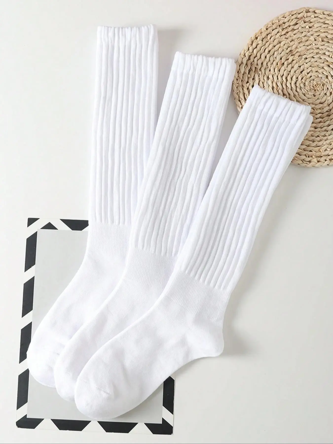 Men's Long Tube Socks, 3 Pairs, Casual Daily Socks, Breathable and Comfortable, Casual and Sporty, All Seasons, Soft and Stylish