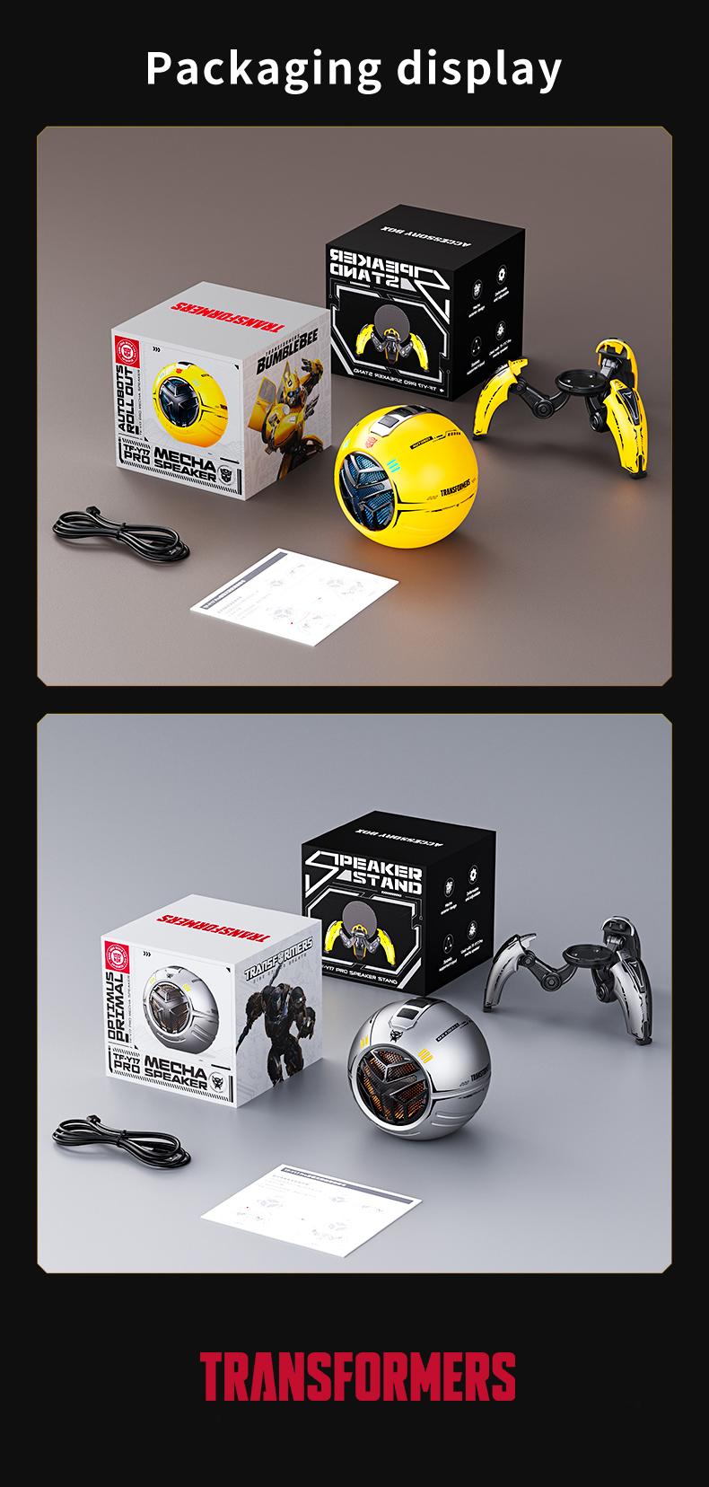 Officially Licensed Transformers Bumblebee Bluetooth Speaker (2026 New) – RGB Light, 10W Bass Subwoofer, Wireless BT 5.4, Karaoke Mode, TWS Stereo Pairing, Gaming Desk Smart , PC, iPhone & Android Compatible, Cool Tech Gift for Men, TF-Y17Pro Model Audio