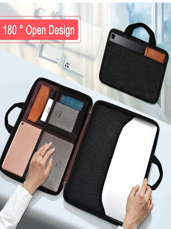 Business Style Laptop Sleeve, Large Capacity Laptop Case with Pocket, Compatible with MacBook Pro 14 Inch M4/M3/M2/M1, XPS 13 14, Most 13"-14" Notebooks