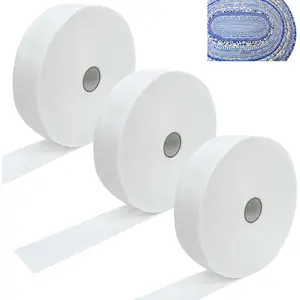 2 Rolls Jelly Roll Batting Strips for Rugs 2 1/2 in Cotton Blend Batting on A Roll Total 100 Yards Quilt Batting Upholstery Cotton Rolls for Jelly Roll Rug, Colossal Round Rug