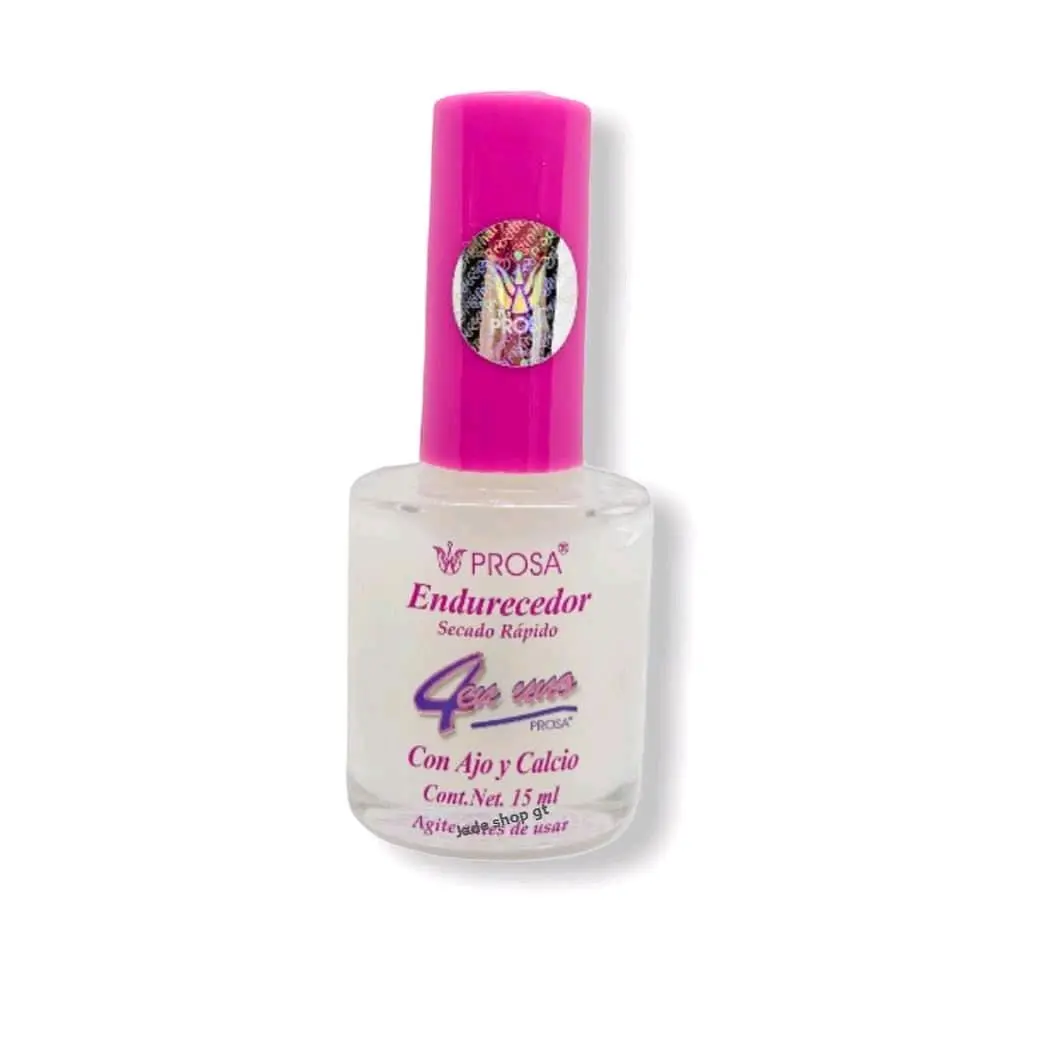 Prosa 4-in-1 Hardener Nail Strengthener with Garlic & Calcium, Fast-Drying Nail Polish Base Coat, Base Coat Nail Strengtheners