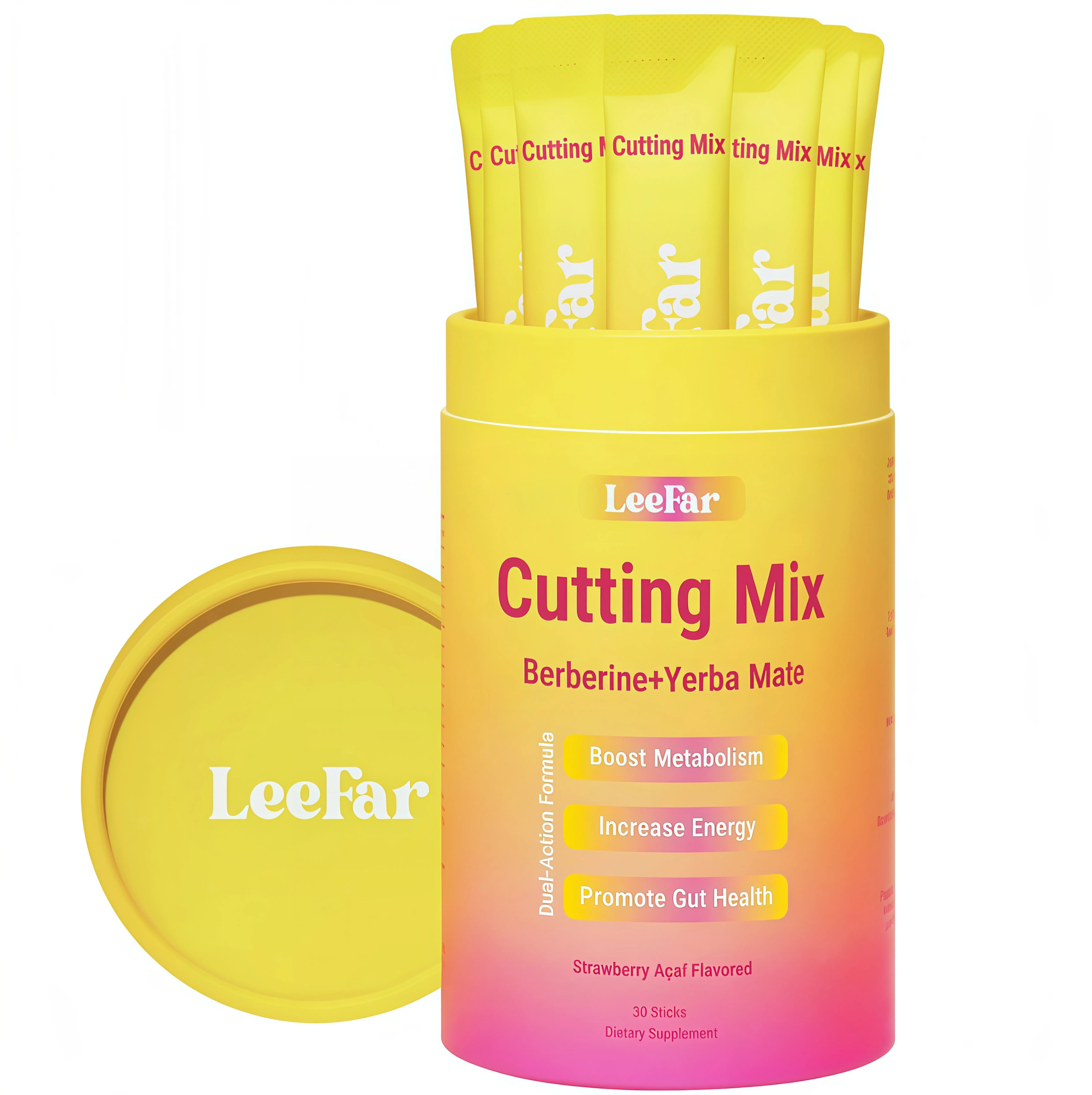 LeeFar Cutting Drink Mix EZ–| Strawberry Açaí Flavor – 30 Servings