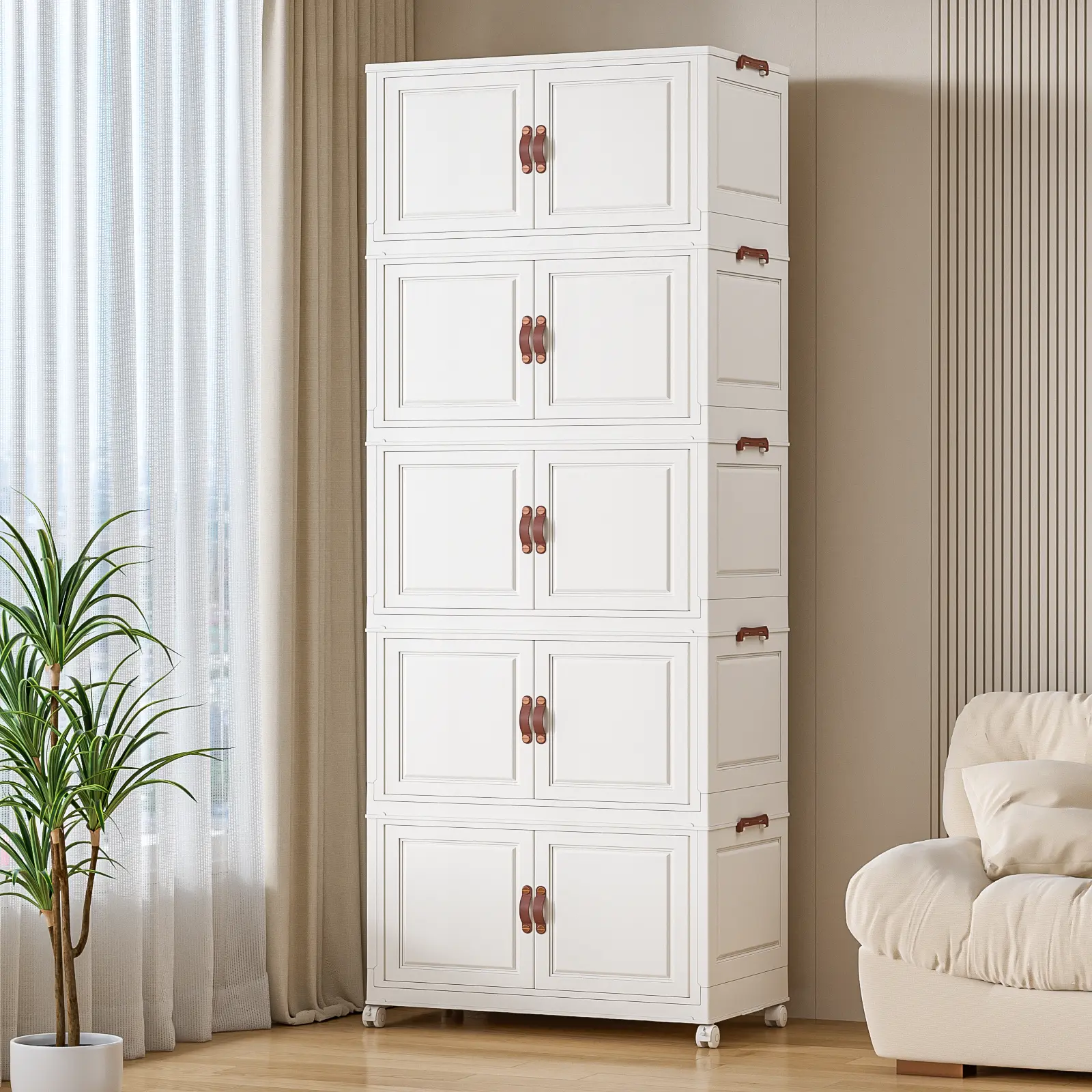 Foldable wheeled box, 4–5 tiers stackable;for bathroom,and living room. Stacking design saves space;shoe cabinet for organizing makeup clothes, shoes and bags.layer storage Collapsible Multifunctional durable Bins plastic storage cabinet Foldable wheeled box, 4–5 tiers stackable;for bathroom,and living room. Stacking design saves space;shoe cabinet for organizing makeup clothes, shoes and bags.layer storage Collapsible Multifunctional durable Bins plastic storage cabinet