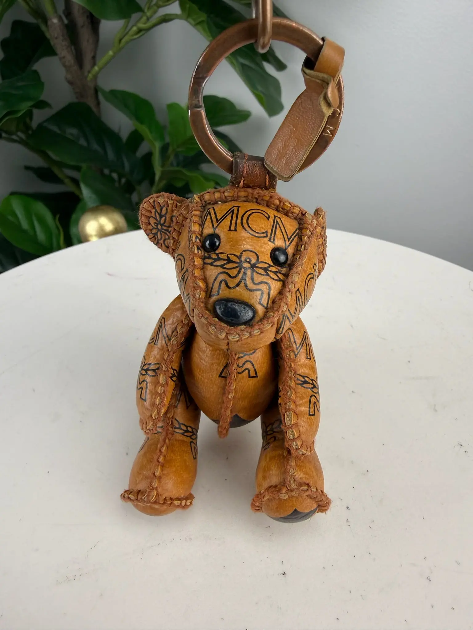 Pre-owned Authentic MCM Bear Key Ring