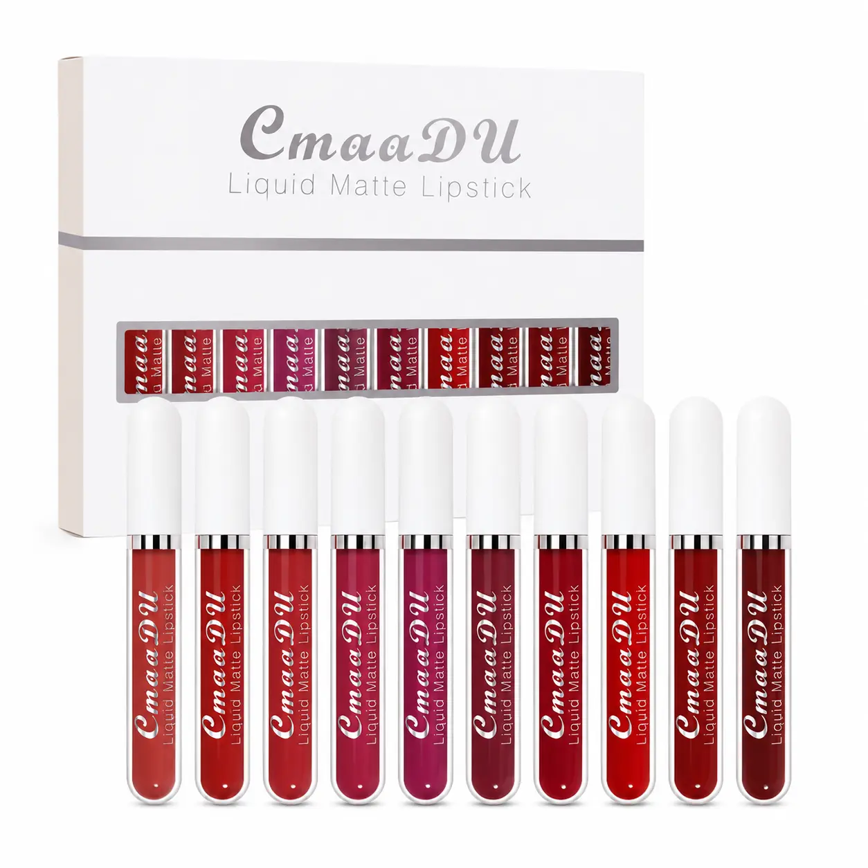 10 Pcs/Set Alcohol-Free Matte Lip Combo Multi-Pack - Long-Lasting, Waterproof, Nonstick, Easy-to-Apply Lip Care for Beginners - Beauty Makeup Cosmetic