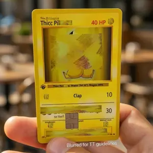 (2 Pack) Thicc Anime Character Card Debit Card Skin High-Quality Vinyl Scratch-Resistant Water-Resistant Peel-and-Stick Application for Everyday Use