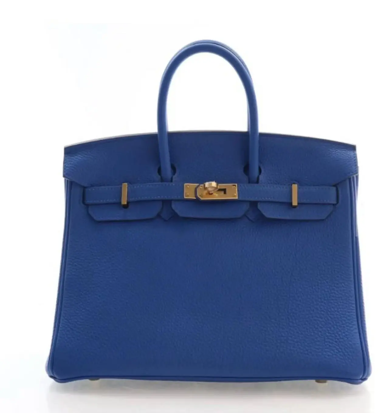 Pre-owned HERMÈS Hermes Birkin25 Electric Blue with gold hardware, U Stamp (2022),togo leather