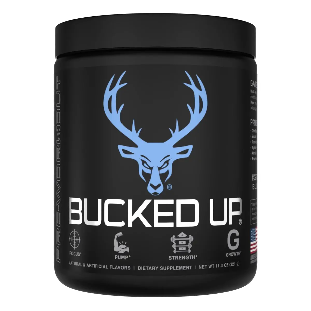 Bucked Up G Carbohydrate Pre-Workout Supplement Powder - Energy Boosters, Focus Support, Pump - 30 Servings