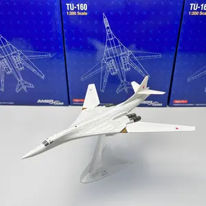 1/200 Russian Soviet TU160 (Figure 160 White Swan) bomber finished aircraft model, alloy figurine
