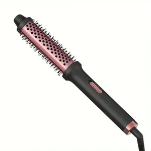 [christmas gifts ]2-in-1 Comfort Hot Hair Styling Brush: 360° Rotating Curler, Straightener & Curling Tool for Effortless Waves & Sleek Styles