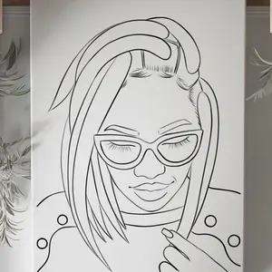 DTF Transfer Outline Press & Paint for DIY Wall Art Sip and Paint Party Ladies Night Craft Night Kids Activities