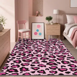 Velvet + Soft, Comfortable Modern Retro Style Leopard Print Element Pattern Printed Carpet, Home Decoration Carpet, Large Living Room Carpet, Sofa Cushion, Door Mat, Coffee Table Mat, Bedroom Carpet, Bedside Carpet, Tiger Pattern Rug