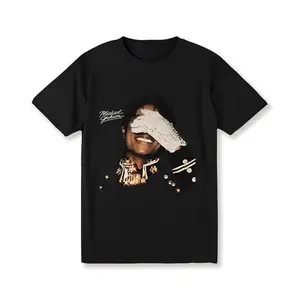 Mens Graphic Tees, 180G Cotton, Oversized Mens tshirt, Designer Crewneck, Michael Jackson Shirt, Summer Fathersdaygift, Fabric Menswear Streetwear