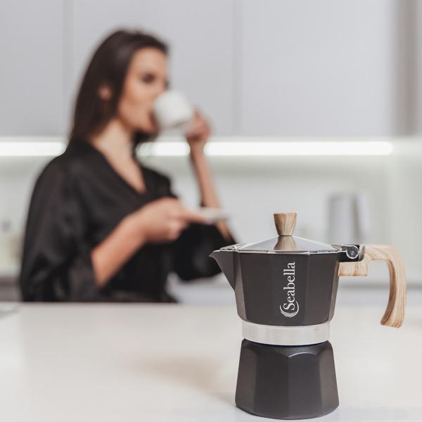 Kitchen Stovetop Espresso Maker - Moka Pot - Percolator Coffee Maker - Classic Cuban & Italian Espresso - Portable Coffee Maker for Camping & Travel