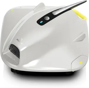 PooMr Cordless Robotic Pool Cleaner, Pool Robot for Floor Cleaning, 40W Strong Suction, Support 4H fast charging,Dual Cleaning System, Barrier Crossing, 120Mins Runtime Up to 1614 Sq for Above Ground Pools, White