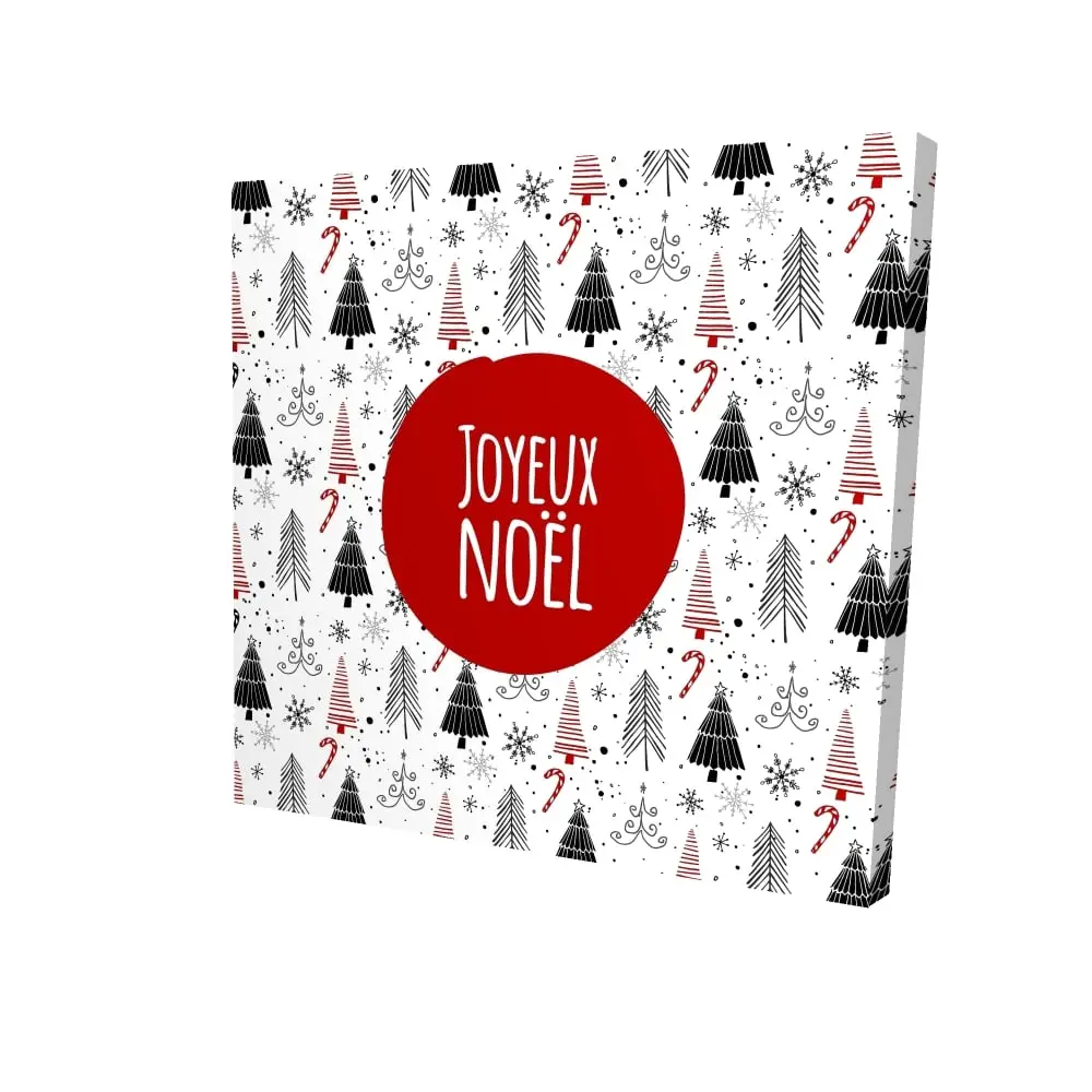 Begin Home Decor 2080-2424-HO18 24 x 24 in. Merry Christmas Canvas - Festive Home Decor - Holiday Art
