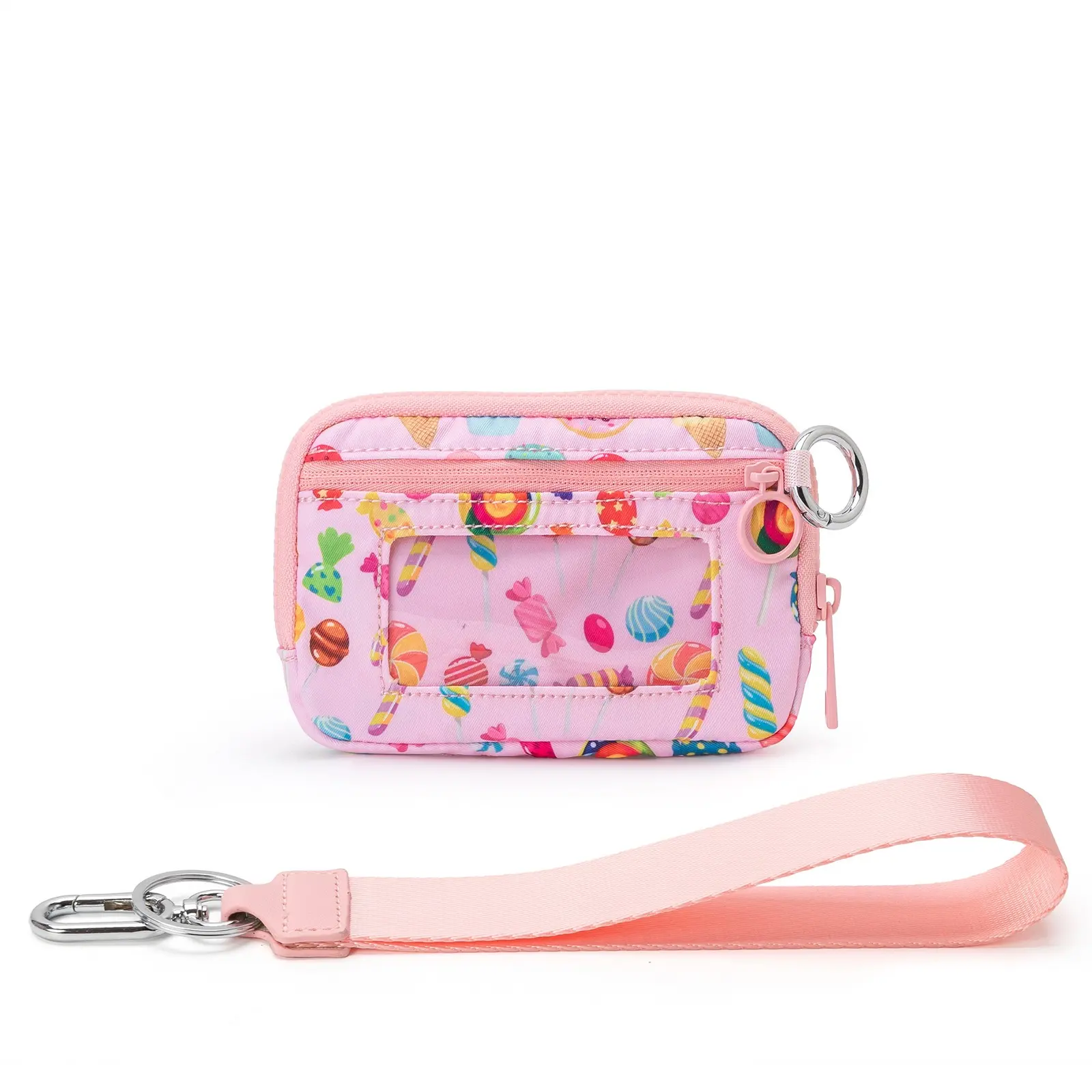 pink base with candies print