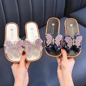 Children's summer slippers for home, indoor and outdoor, non-slip soft-soled cute girls' beach flip-flops