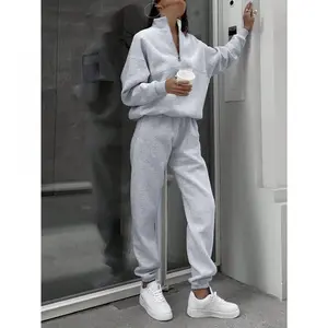 Fashion Women's Clothing Autumn Winter New Casual Comfortable Sports Style Hoodie and Jogger Pants Sweatshirt Set Two-Piece Set