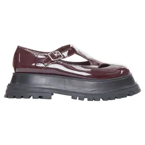 Pre-owned Burberry Women's Burberry Aldwych Star Patent Maryjane Platform Shoes by Rebag