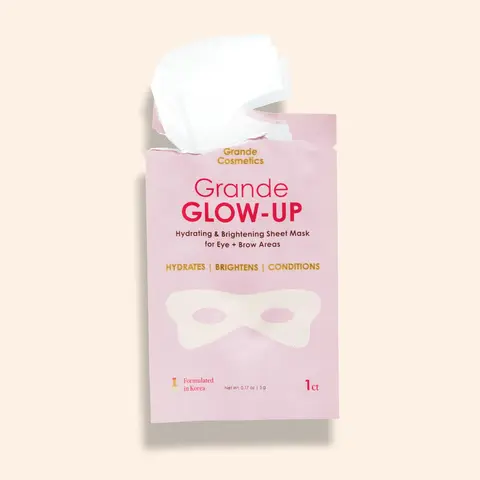 GrandeGLOW-UP - Grande Cosmetics - Hydrating and Brightening Sheet Mask for Eye and Brow Area