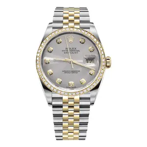 Rolex Datejust 16233 Ladies 36mm Gray Dial with Diamond Bezel & Two-Tone Automatic WHP040979