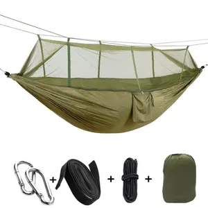 600lbs Load 2 Persons Hammock With Mosquito Net Outdoor Hiking Camping Hommock Portable Nylon Swing Hanging Bed hvac tech