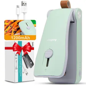 Mini Rechargeable Snack Bag Sealer 2-in-1 Heat Sealing&Cutting Machine for Food Storage, USB-Powered Plastic Bag Resealer, Keep Snacks Fresh Anywhere
