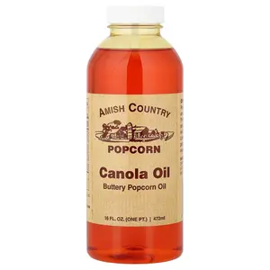 Amish Country Popcorn Buttery Popcorn Oil, Canola Oil, 16 fl oz (472 ml)