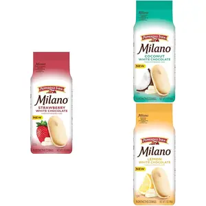 Milano, White Chocolate Strawberry, Coconut, & Lemon, 7 Oz Bag (Pack of 3)