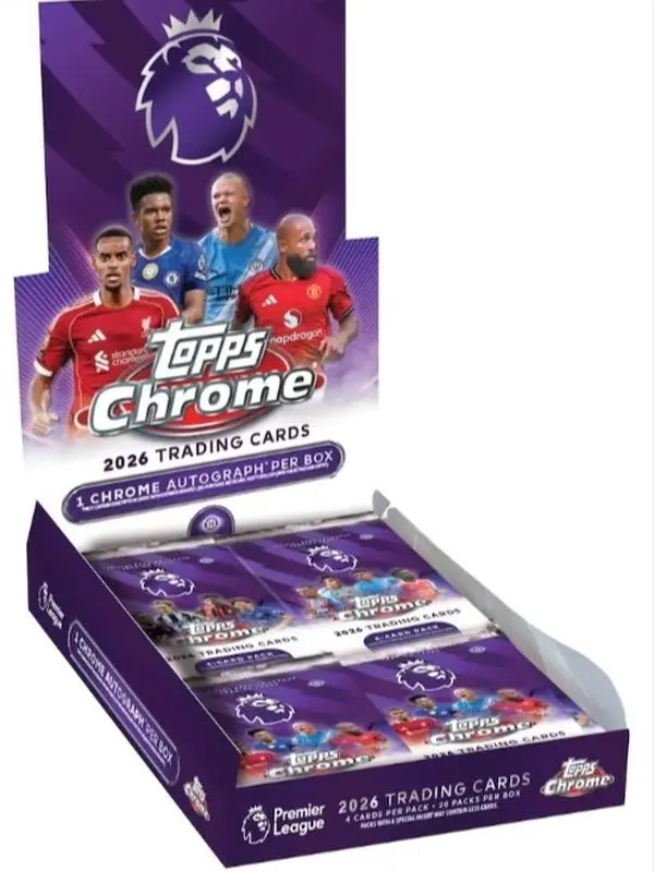 2025-26 Topps Chrome Premier League Soccer Hobby Box - TikTok Shop