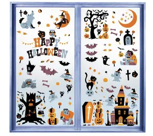CCINEE Halloween Window Stickers，10 Sheets Halloween Window Clings Decals for Halloween Party Decoration Glass Windom Indoor and Outdoor Home Decor