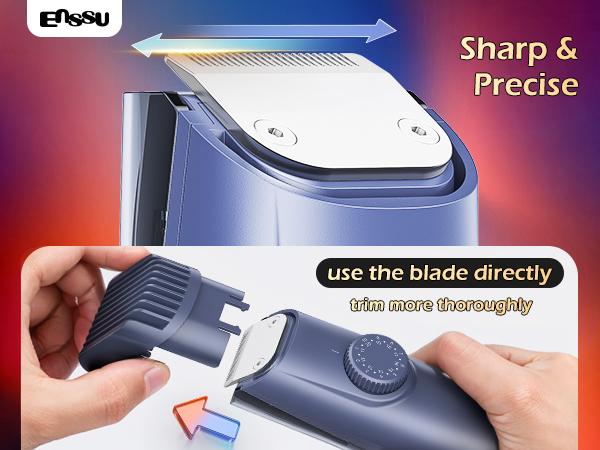 ENSSU Beard Trimmer for Men Auto-Vaccum, Rechargeable ElectricMen Beard Trimmers with 2 Combs, 1-20mm Adjustable Length Dial,Waterproof Cordless Mustache Trimmer for Face, Stubble