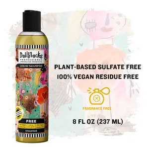 Dollylocks Clarifying Liquid Shampoo - Plant-Based Haircare for Dreadlocks, Curly Hair & All Hair Types, Soothing, Cleansing Detox, Lightweight, Fragrance-Free