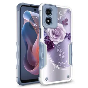 Rosebono Customized Graphics Design Hybrid Armor Cover Case for Motorola Moto G 5G 2024