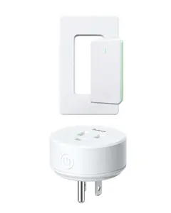 Remote Control Outlet Plug , Buckle Design & Removable  Light , No Wiring Needed, 300 ft, 15A/1500W, Programmable, for Household Appliances