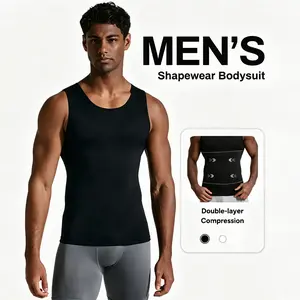 Men’s Silky Soft Compression Shapewear Tank, Slimming Body Shaper Vest with Waist & Chest Support, Stretchy, Odor-Resistant, Breathable Muscle Tank for Daily Comfort, Menswear, Tanktop,men's shapewear tank, Mens Body Shaper Vest