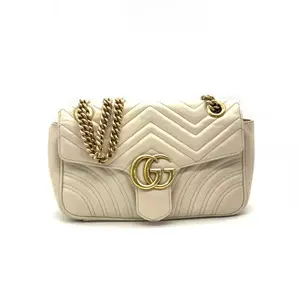 Pre-owned GUCCI leather Shoulder Bags white marmont Should Bag