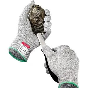 Professional Oyster Shucking Kit - 3.5" Heavy Duty Stainless Steel Oyster Shucking  and Level 5 Cut Resistant Gloves, Clam Opener Shucker and Seafood Tool  Set,