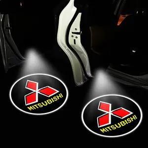 Car Door Welcome Light LED Projection Lamp Mitsubishi Car Door Logo Light Interior Decoration Accessories