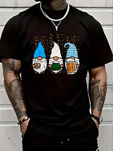 100% Cotton Bavarian Gnomes Octoberfest German Oktoberfest Men Women T-Shirt Women's Men's Graphic Tee Crew Neck summer vacation Tops
