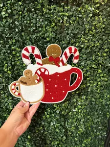 Christmas Gingerbread Man Chenille Patch