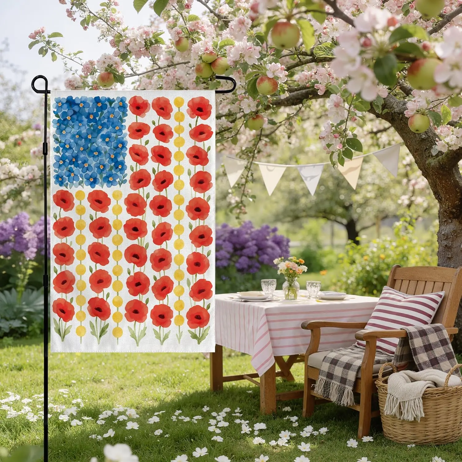 Memorial Day & July 4th Spring Garden Flag 12x18 Outdoor Decor - TikTok