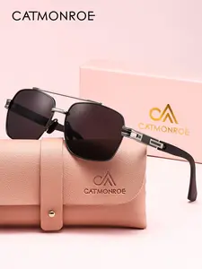 Unisex Large Frame Metal Polarized Sunglasses, Fashion High-End Personal Design, Driving/hiking Sports Sun Glasses, Holiday Gift Choice