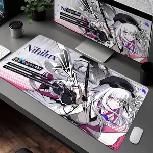 Honkai Star Rail Silver Wolf Mouse Pad, Anime Gaming Desk Mat with Ergonomic Smooth Surface, Anti-Fray Rubber Base, Durable Keyboard Mousepad for Office Gamer Setup