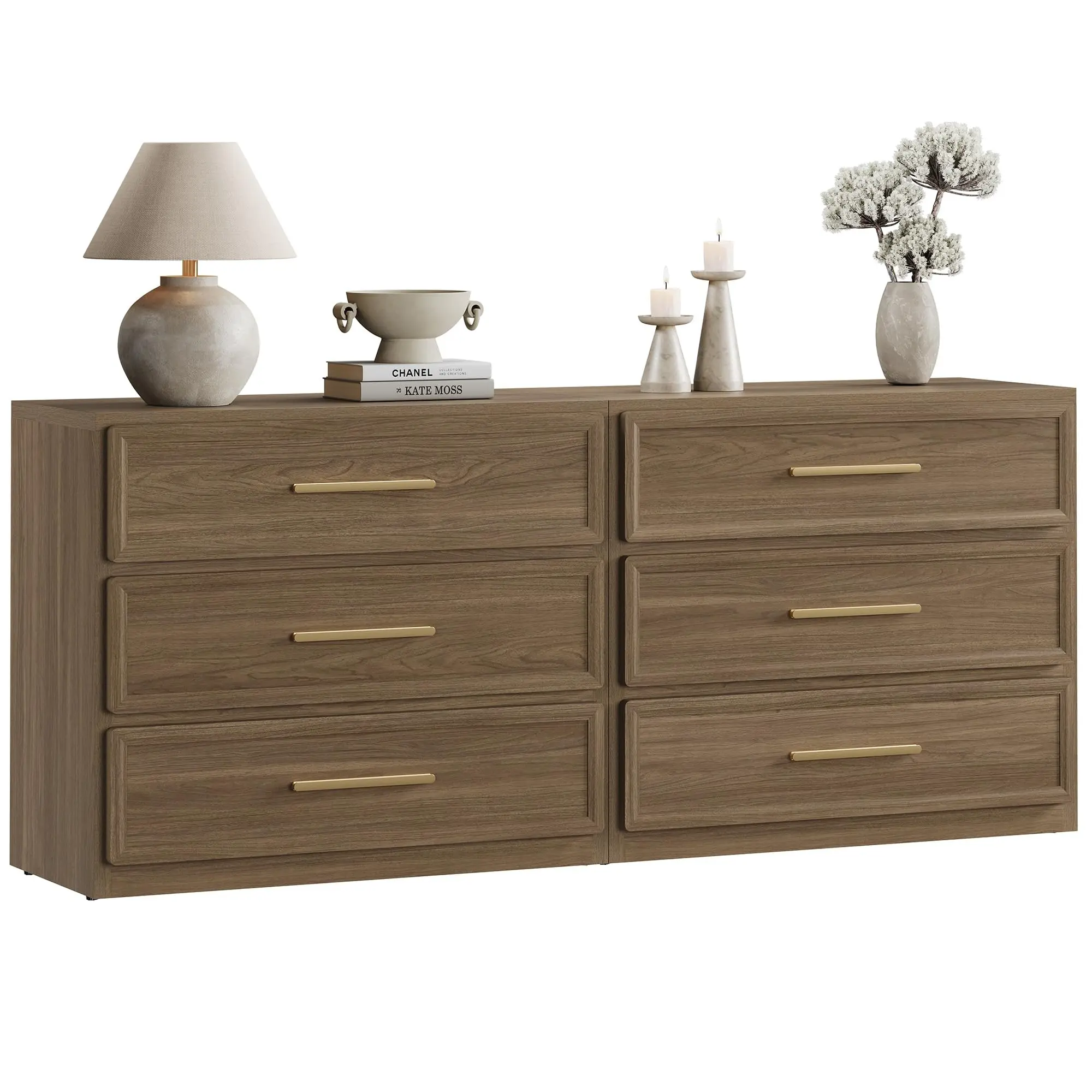 SICOTAS Night Stand Oversized Extra Large Nightstand Tall Bedside Side Table with 3 Drawers