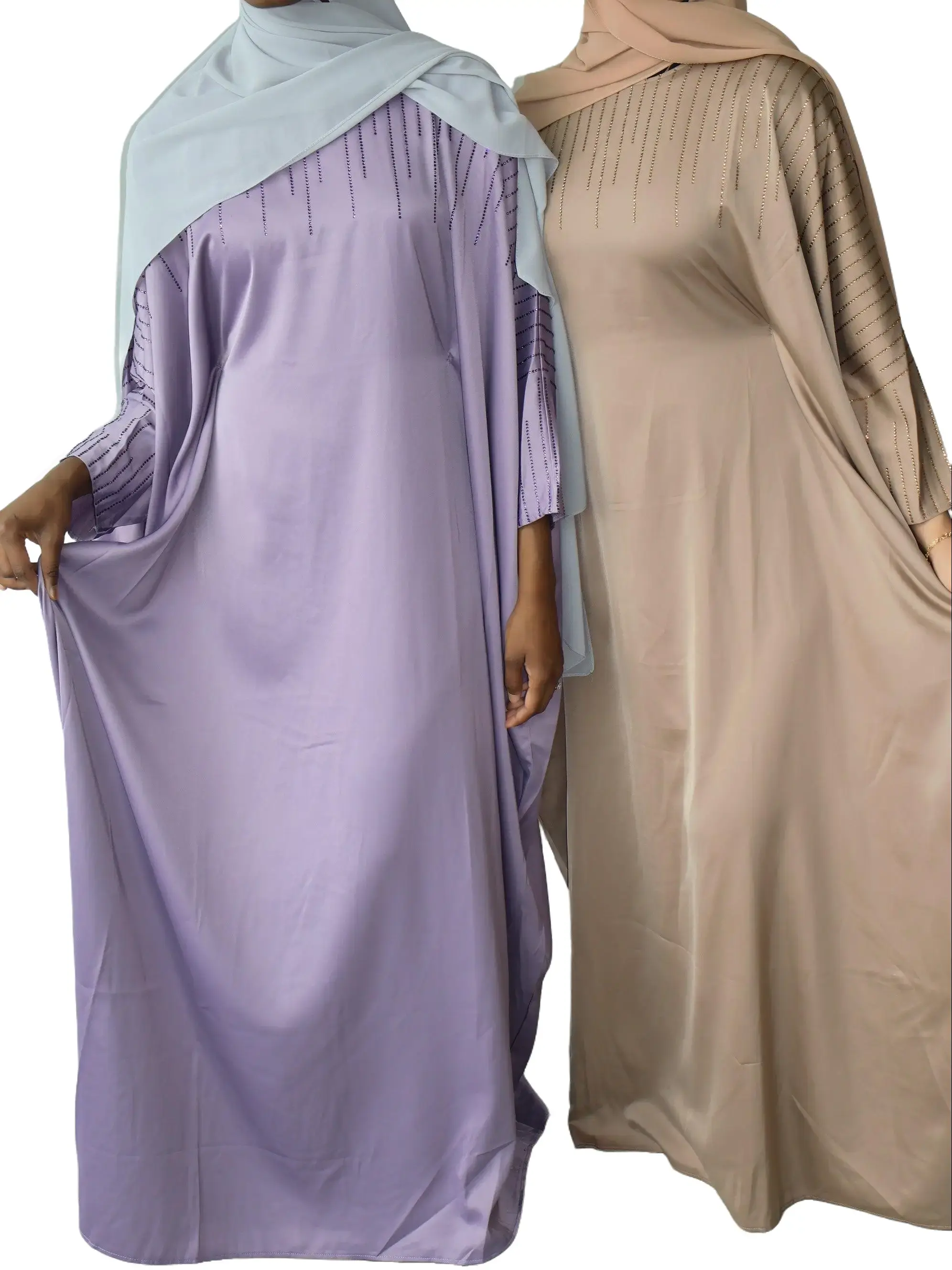 Zayna Rhinestone Caftan aftan abaya style Butterfly Sleeve Abaya