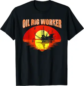 Oil Rig Worker Knowledge USA American Gas Oilfield T-Shirt - Griseldatu Shop 38B08GDBS8B6
