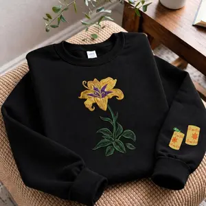 Sundrop Flower Embroidered Sweatshirt, sweatshirt Crewneck, Girl Trip, Floral,  Trending Crewneck